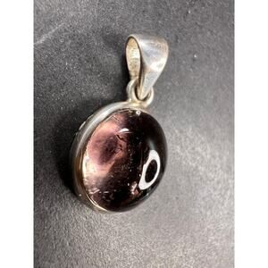 NEW lilac bi color tourmaline sterling silver pendant 2.70 grams